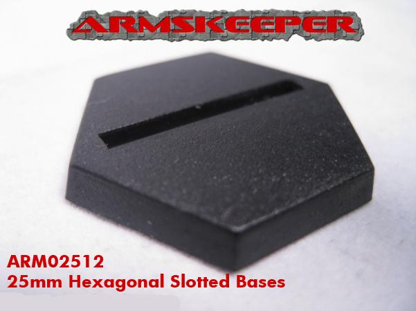 ARM02512 25mm Hexagonal Slotted Bases Mega Pack (80)